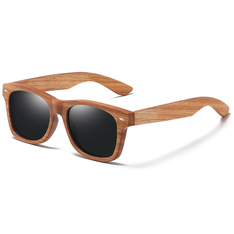Men’s GM Natural Wood  Polarized Sunglasses With Wooden Box