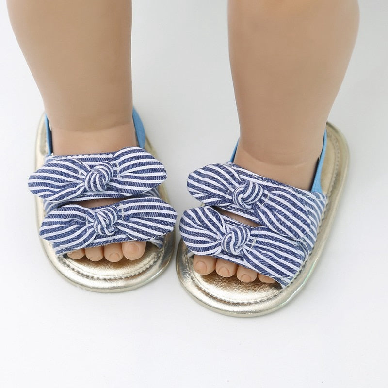 Children’s Girls Striped Breathable Anti-Slip Sandals
