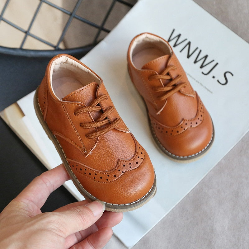 Children’s Boys Soft Bottom Casual Leather Shoes