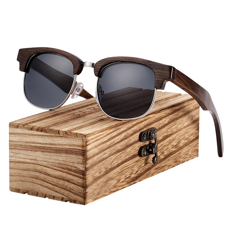 BARCUR Men’s Wood Polarized Sunglasses
