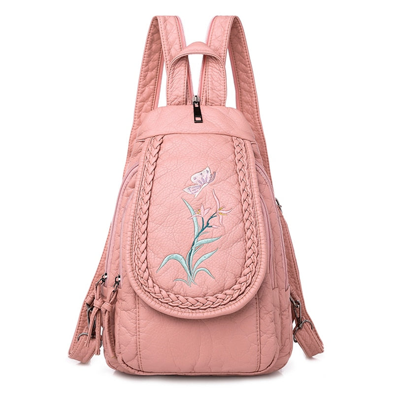 Women’s Soft PU Leather Backpack