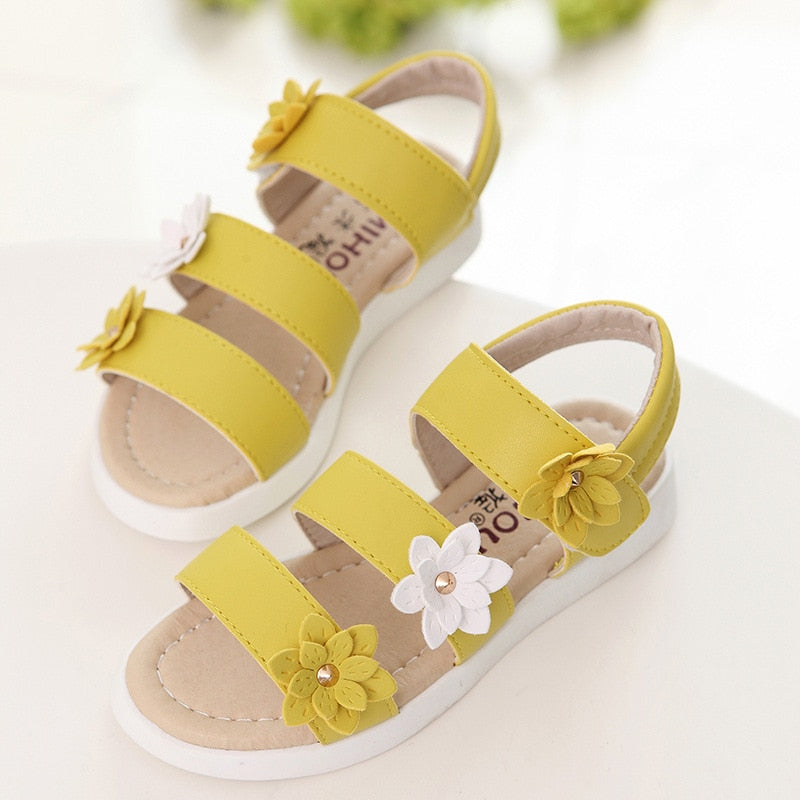 Children’s Girls Gladiator Floral Sandals