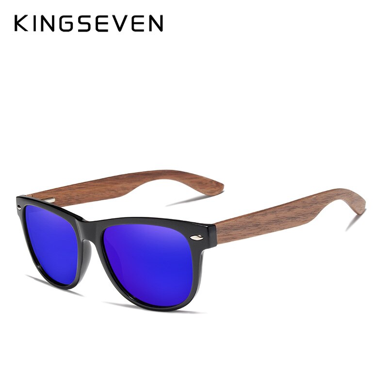 Men’s KINGSEVEN Polarized Mirror Vintage Square Design Sunglasses