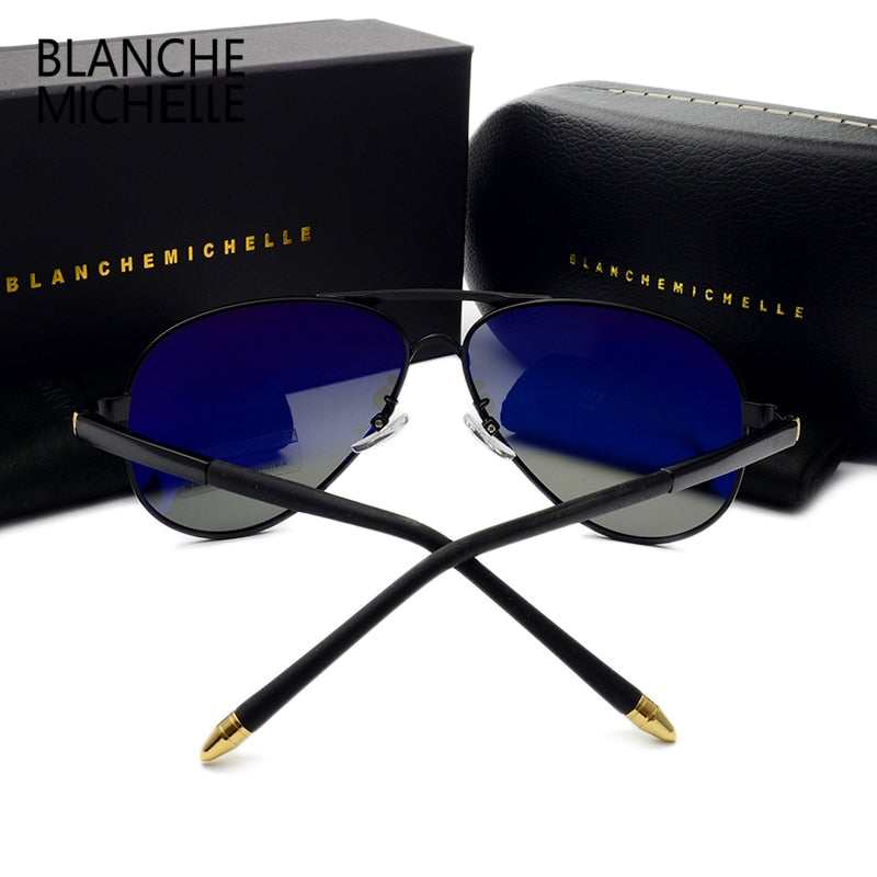 Men’s Blanche Michelle Vintage Pilot Polarized  Sunglasses