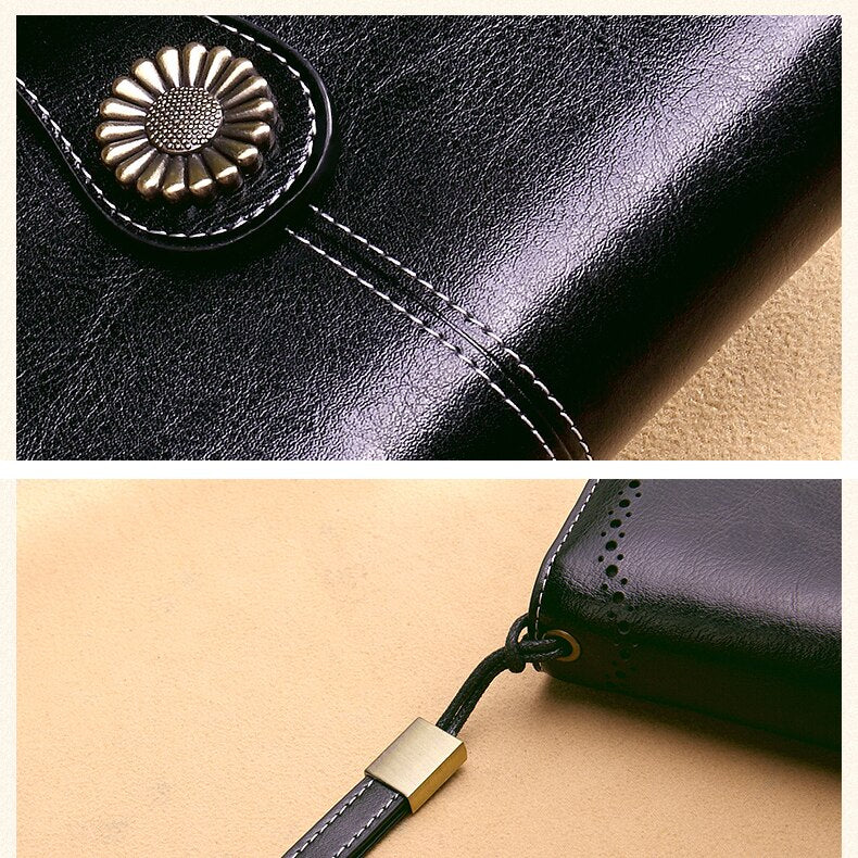 Women Leather Wallet Long