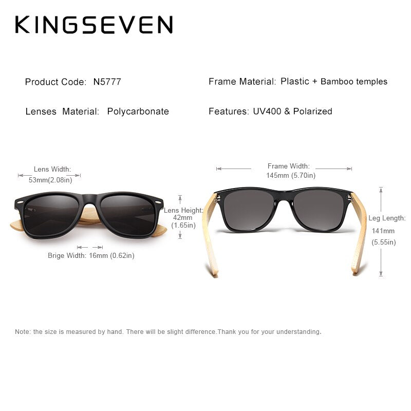 Men’s KINGSEVEN Polarized Bamboo Sunglasses