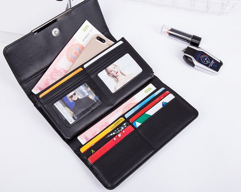 Women's Designer Folding Long Wallet Card Holder