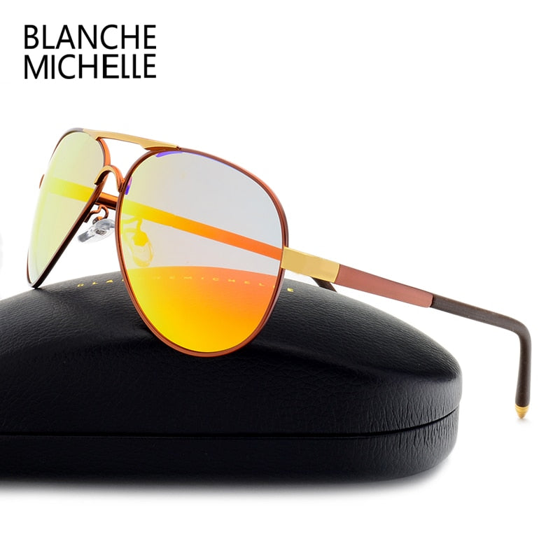 Men’s Blanche Michelle Vintage Pilot Polarized  Sunglasses