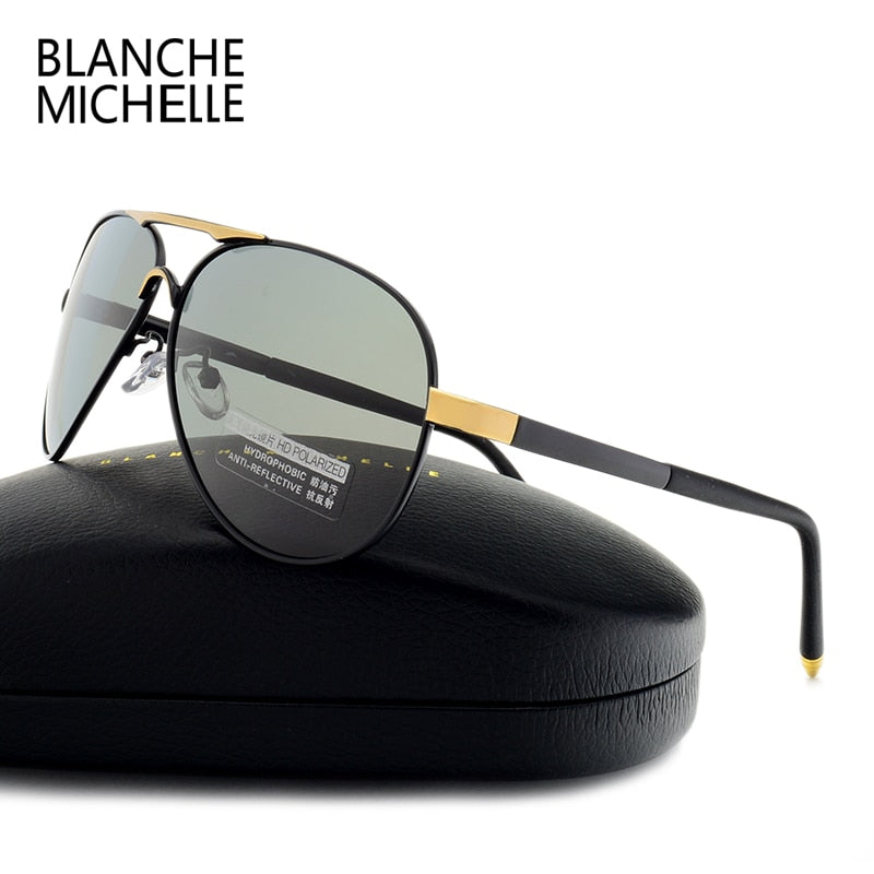 Men’s Blanche Michelle Vintage Pilot Polarized  Sunglasses