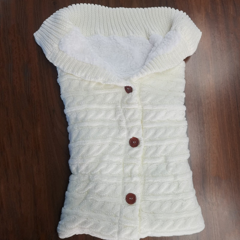 Children’s Newborn Baby Winter Warm Sleeping Bag/Knit Swaddle Wrap
