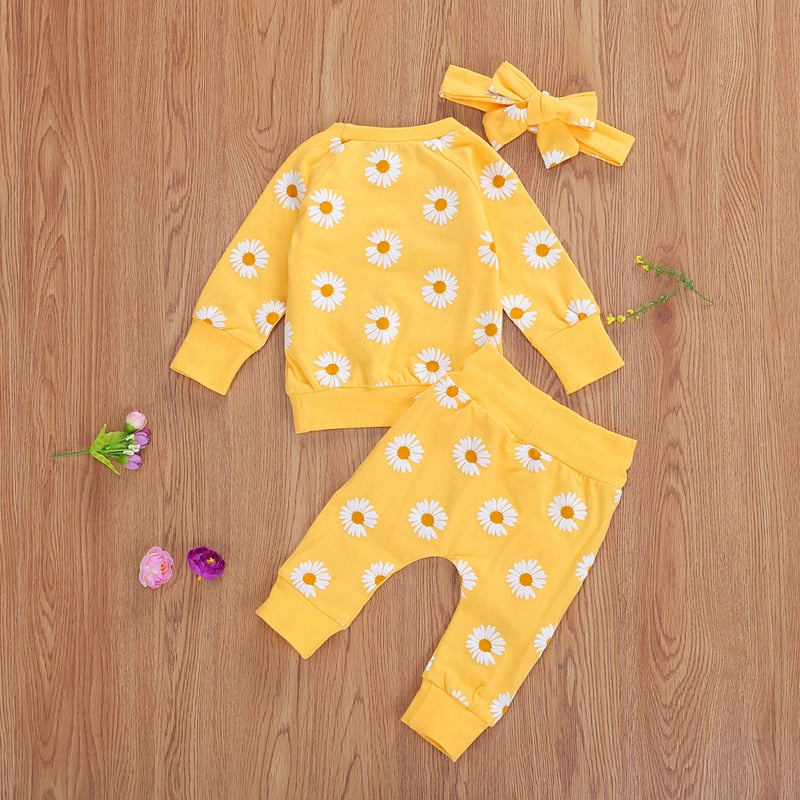 Children’s Girls Daisy Printed Clothing Set