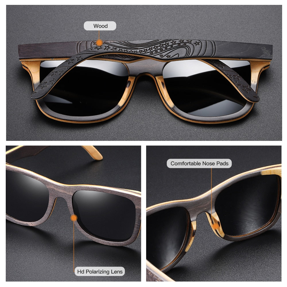 Unisex Luxury Polarized Bamboo Wood Sunglasses