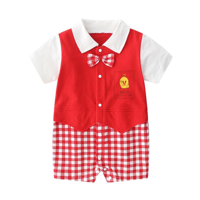 Children’s Boys Spring Summer  Cotton Short Sleeve Romper