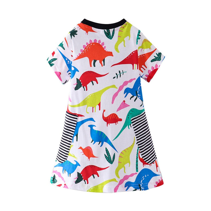 Children’s Girls Jumping Meters Summer Cotton Baby Girls Dresses