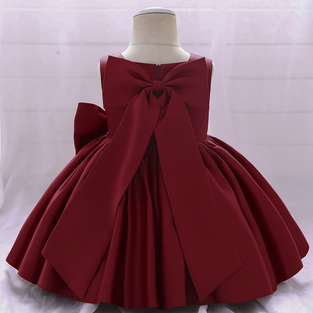 Children’s Girls Bowknot Party Gown Dress