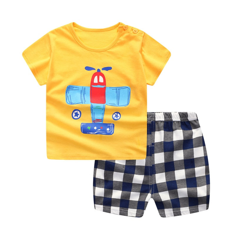Children’s Boys Girls Clothes T-Shirt +Shorts Set