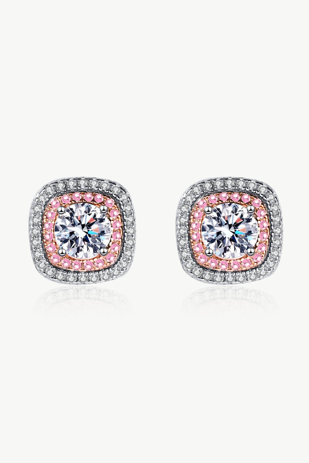 Women’s Geometric Moissanite Stud Earrings