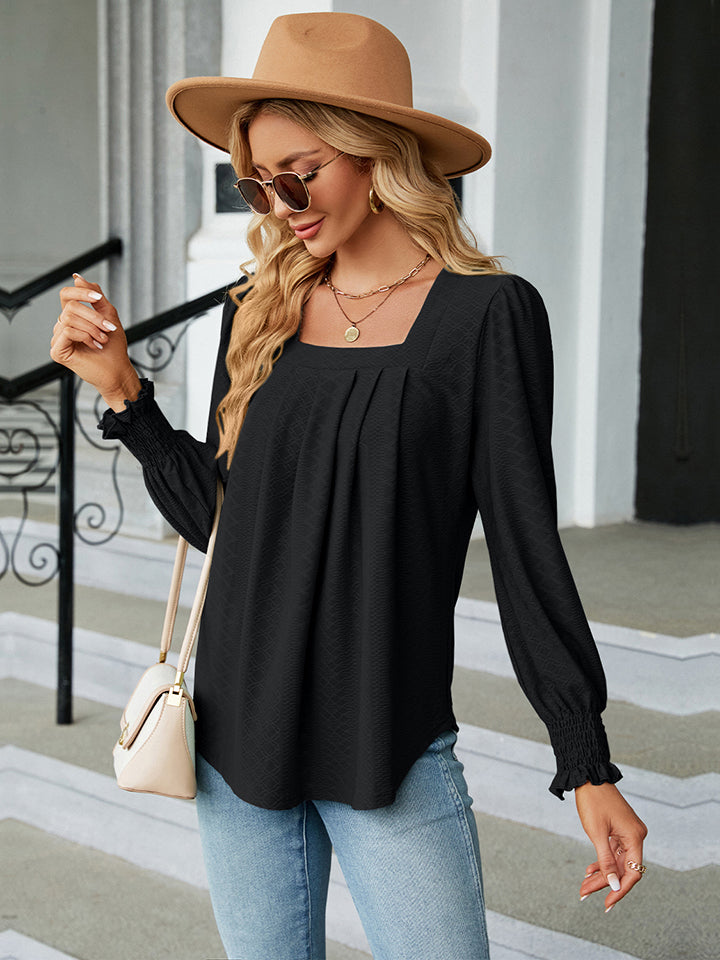 Women’s Square Neck Puff Sleeve Blouse