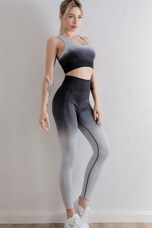 Women’s Gradient Sports Bra and Leggings Set