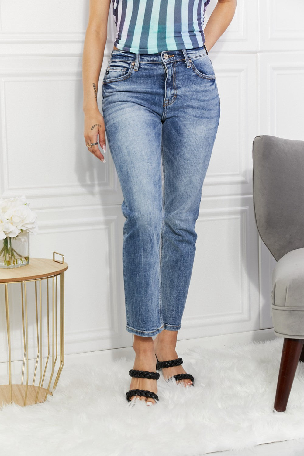 Women’s Kancan Full Size Amara High Rise Slim Straight Jeans