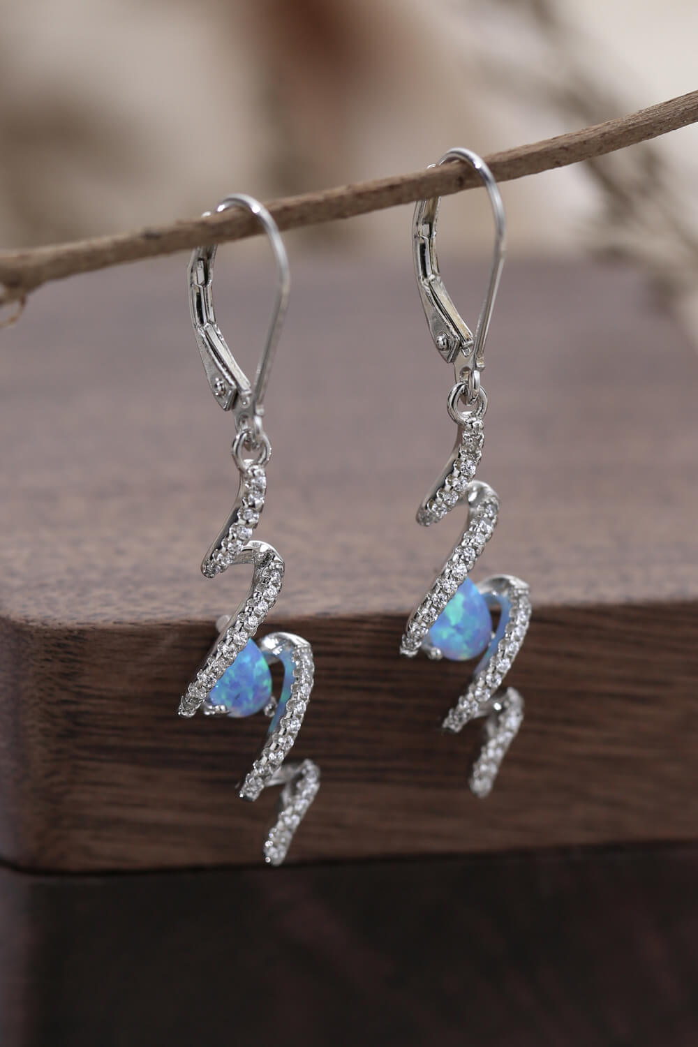 Women’s Twisted Opal Drop Earrings