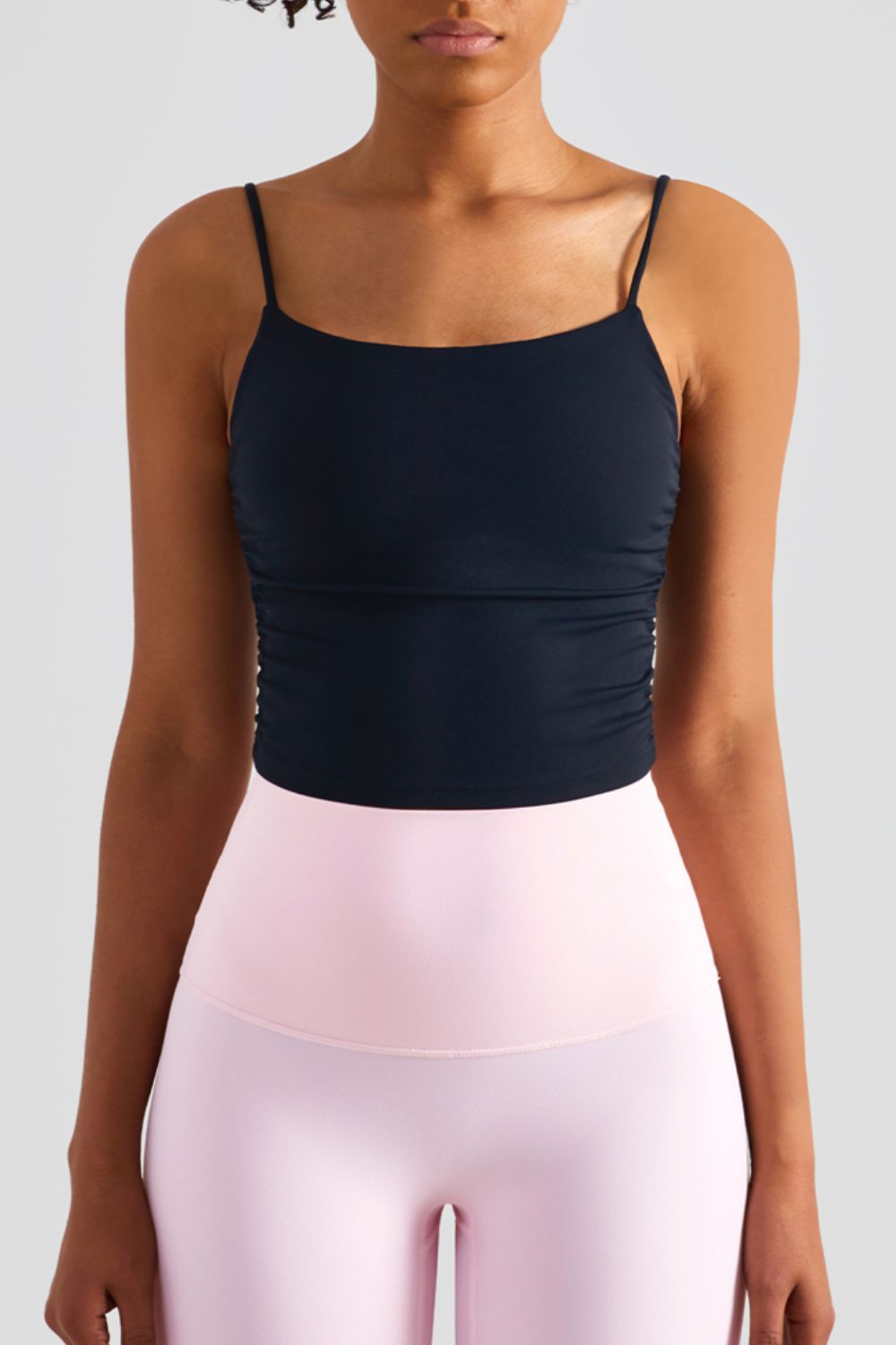 Women’s Gathered Detail Cropped Sports Cami