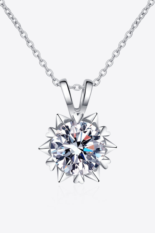Women’s Learning To Love 925 Sterling Silver Moissanite Pendant Necklace