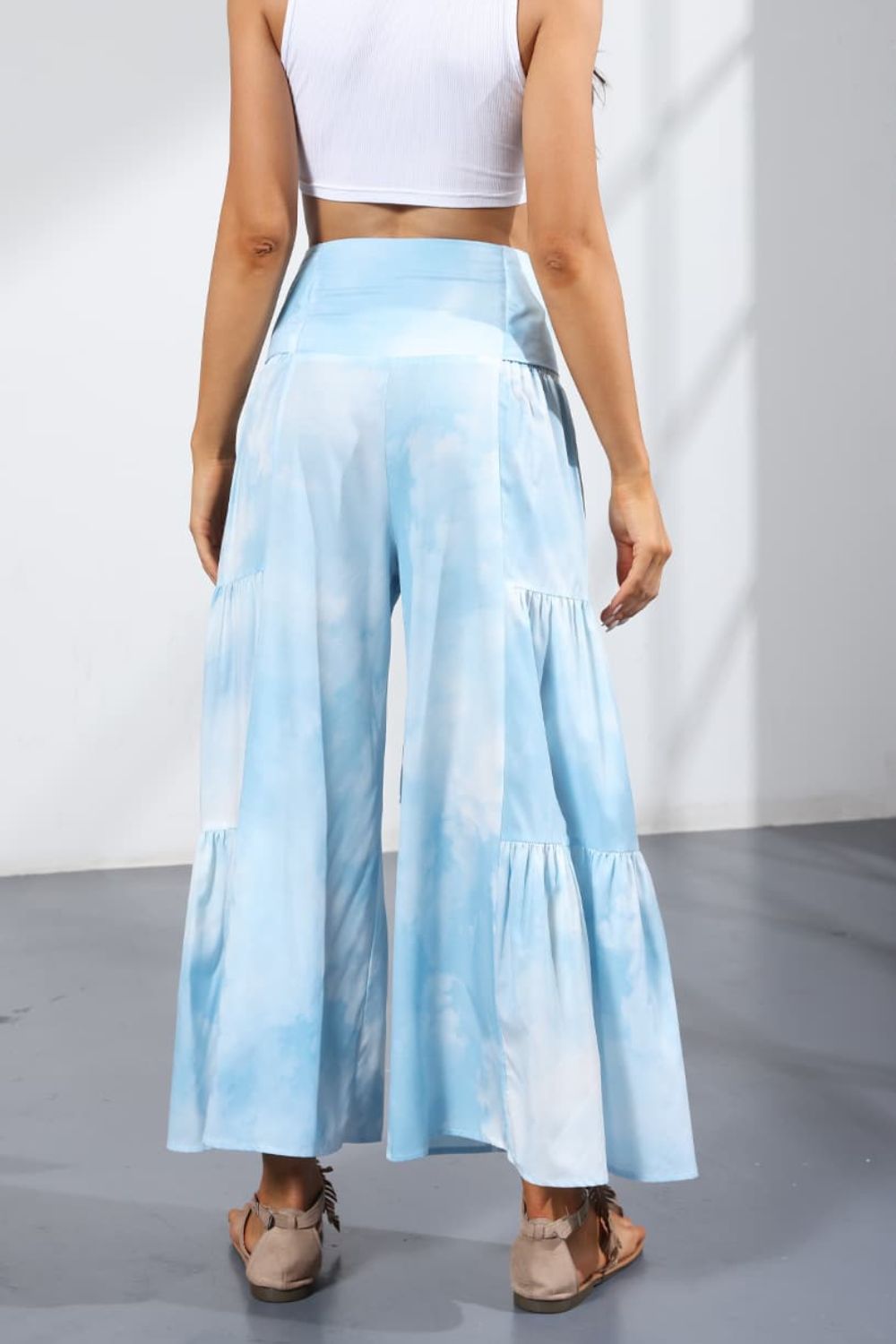 Women’s Printed Tie-Front Culottes