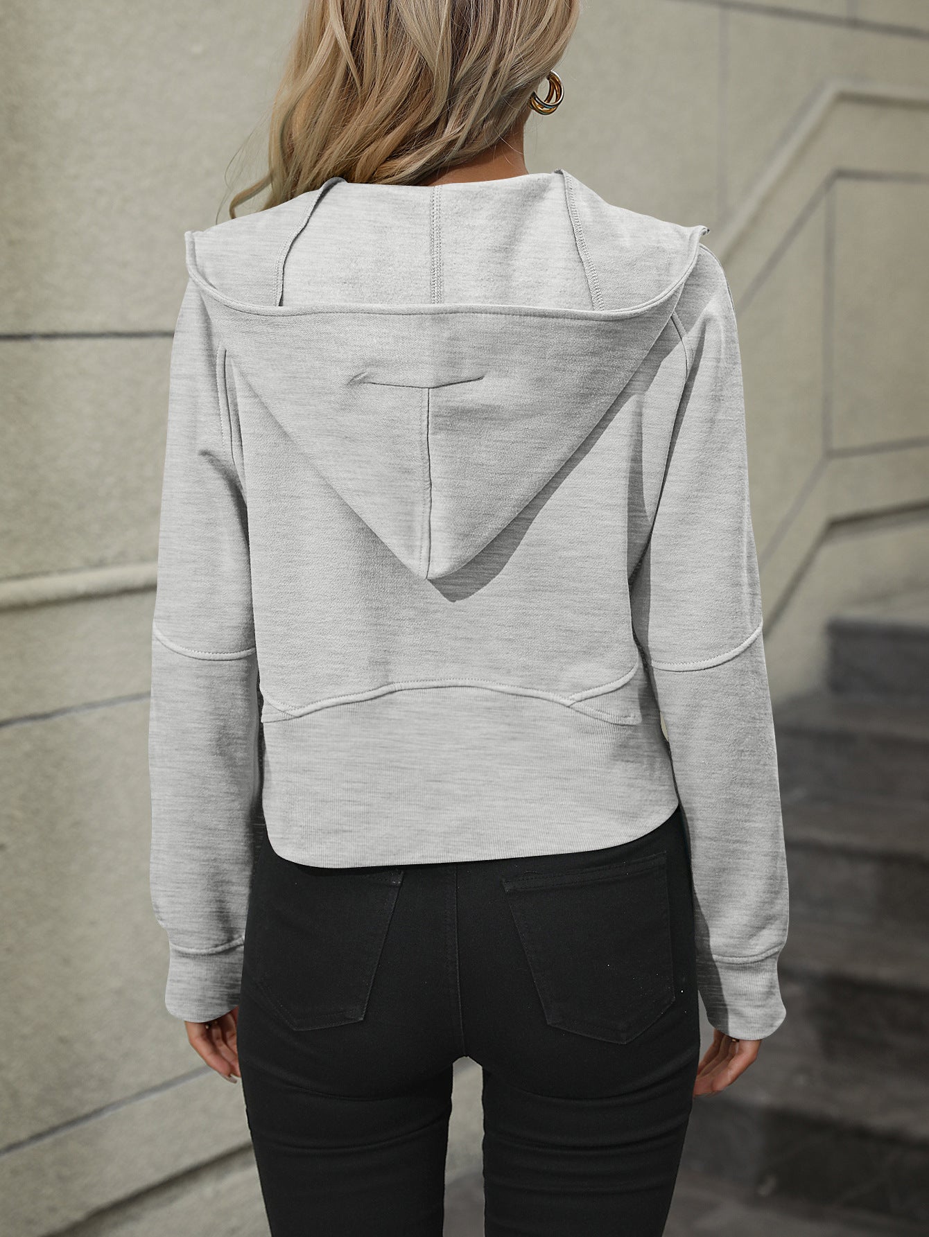 Women’s Zip-Up Raglan Sleeve Hoodie with Pocket