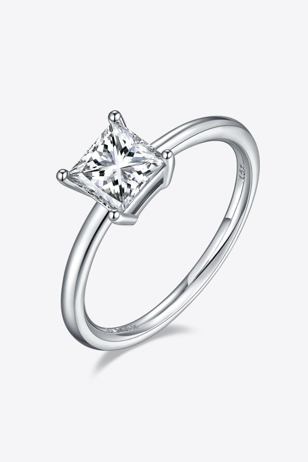 Women’s 1 Carat Moissanite 925 Sterling Silver Solitaire Ring