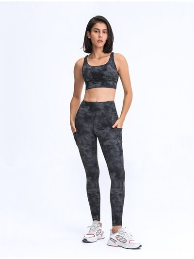 Women’s Double Take Wide Waistband Leggings with Pockets