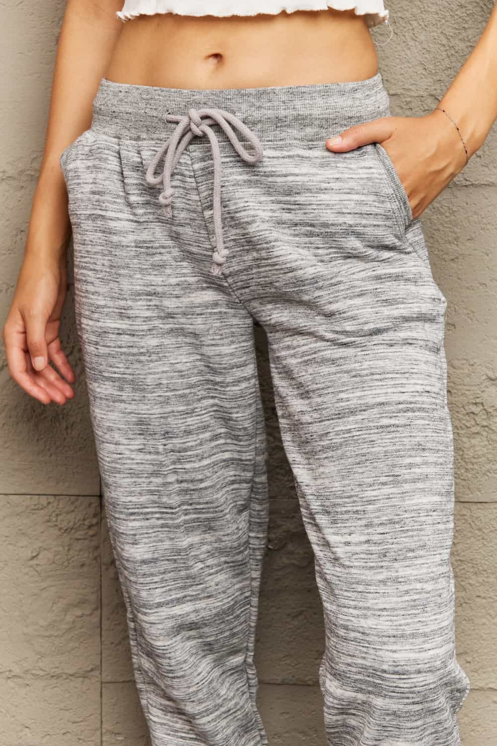 Women’s Full Size Tie Waist Long Sweatpants