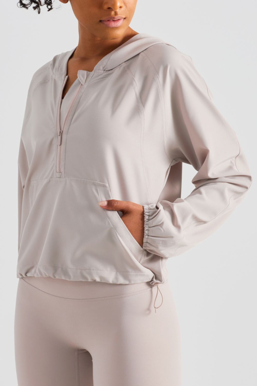 Women’s Half-Zip Hooded Sports Top