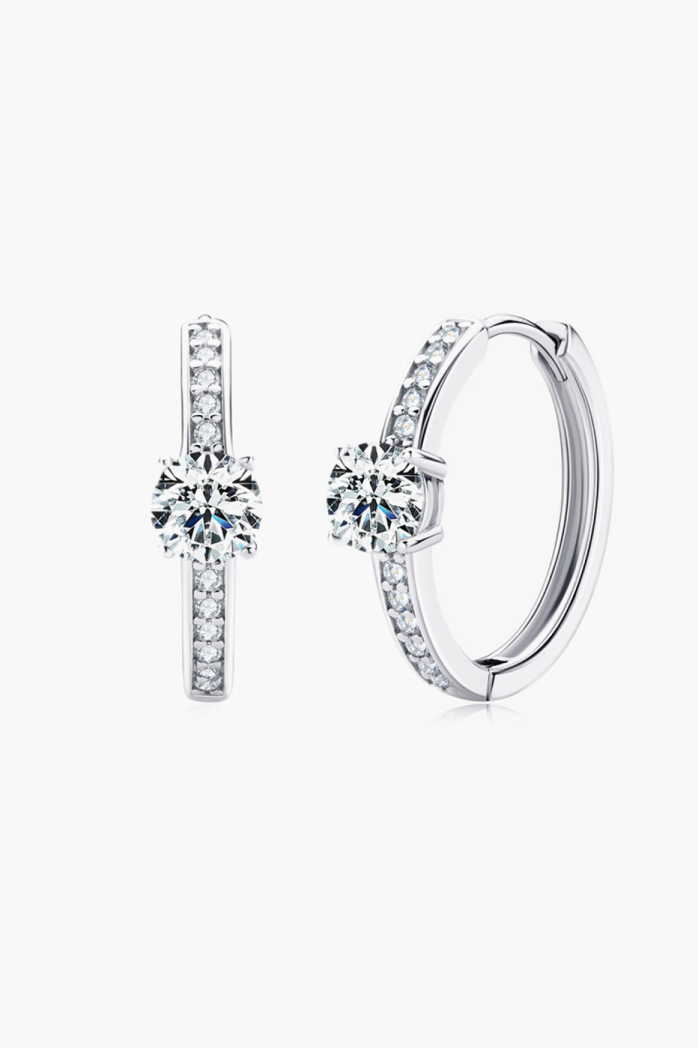 Women’s Carry Your Love 1 Carat Moissanite Platinum-Plated Earrings