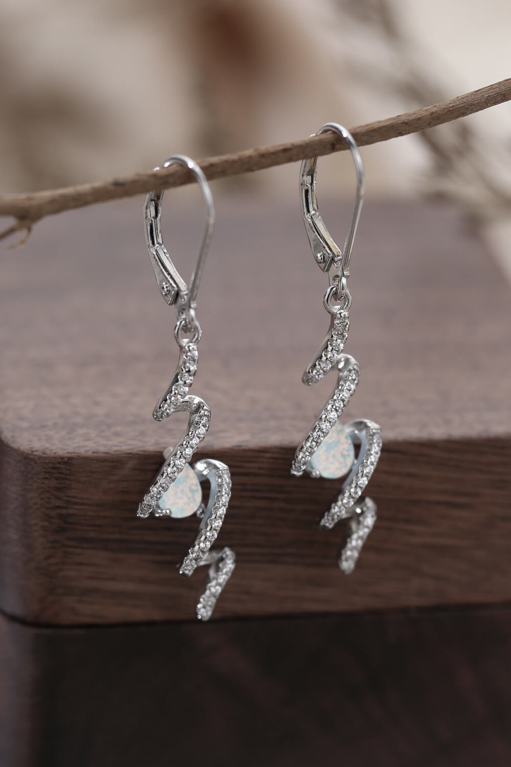 Women’s Twisted Opal Drop Earrings