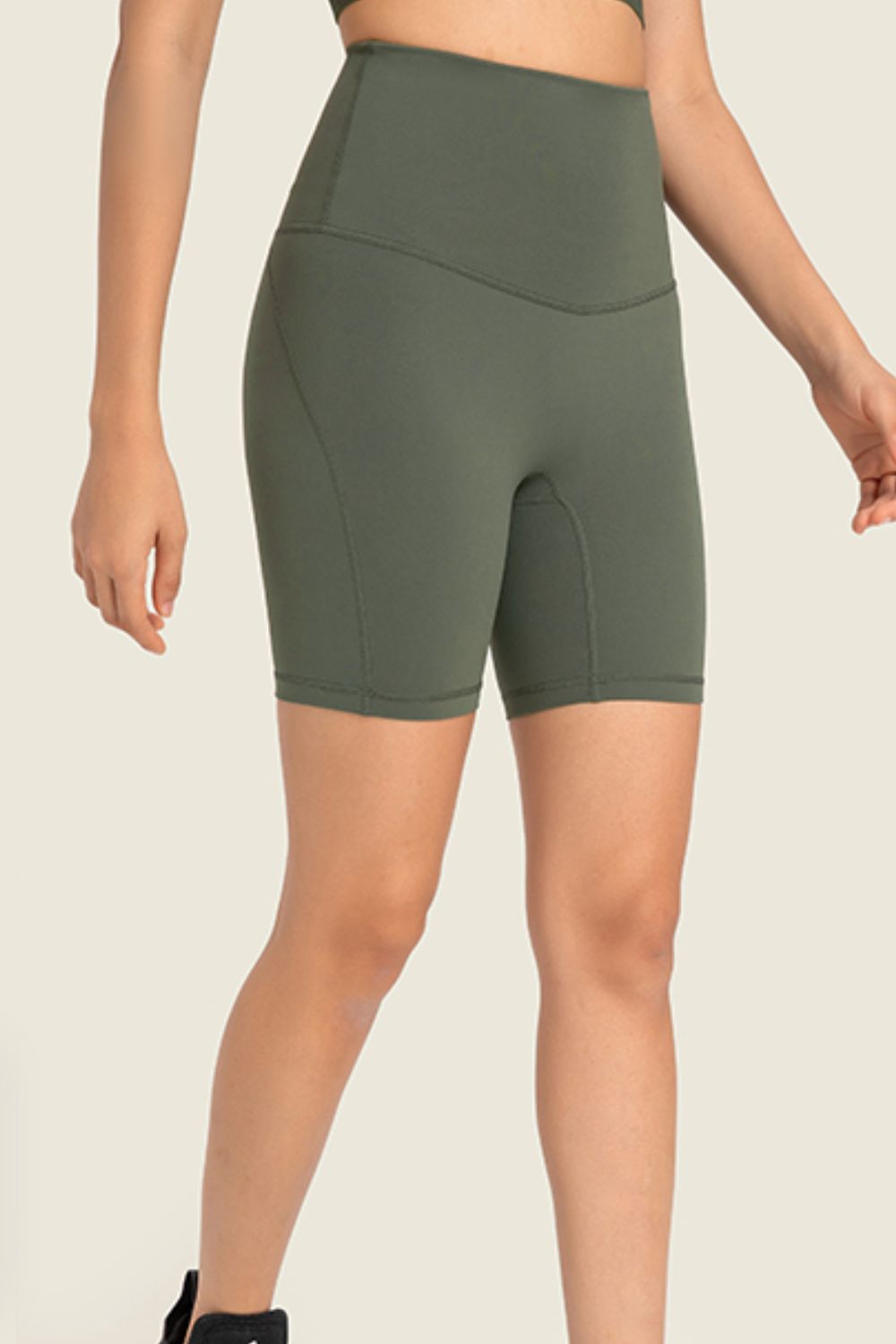 Women’s Seamless High-Rise Wide Waistband Biker Shorts