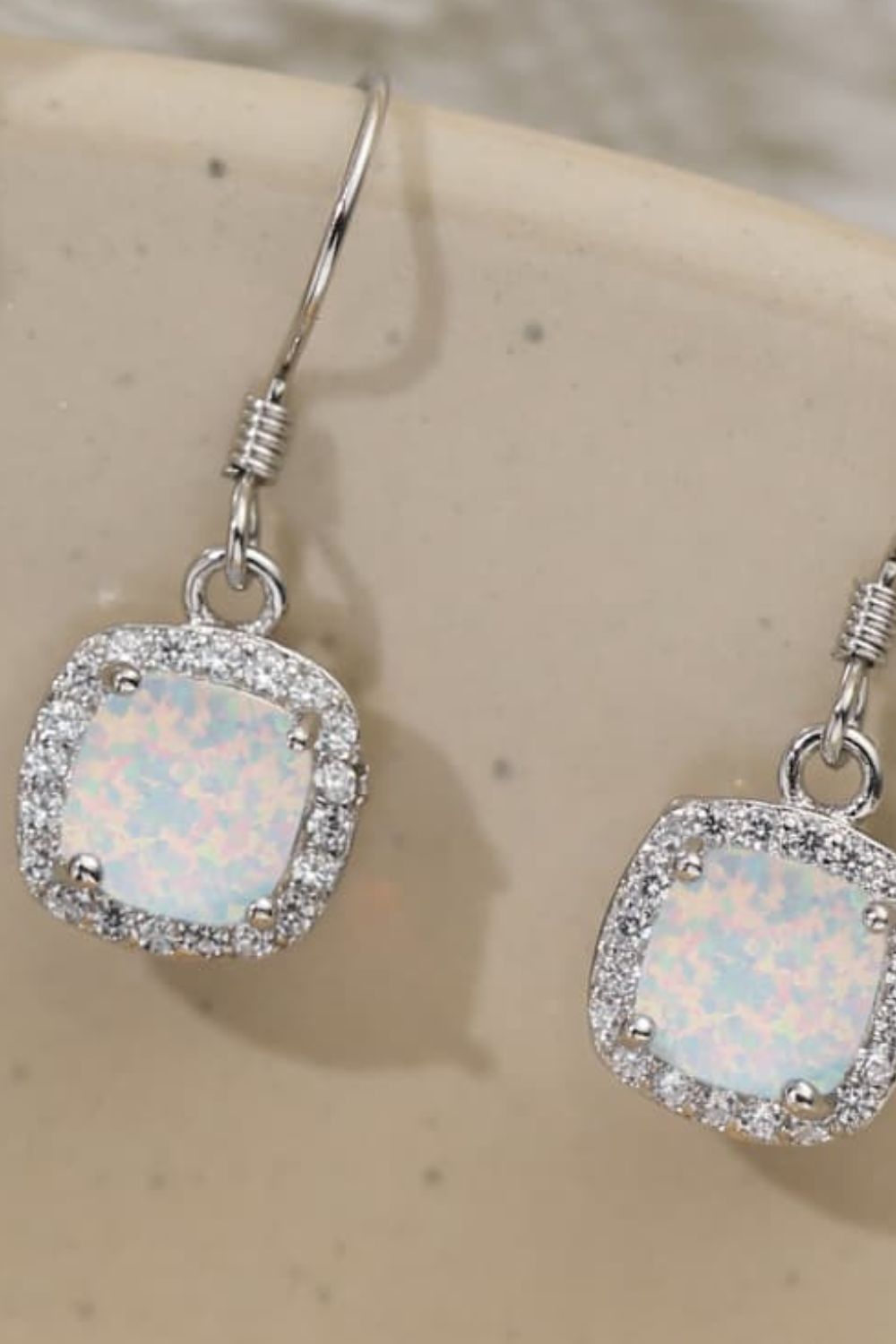 Women’s Opal Square Drop Earrings