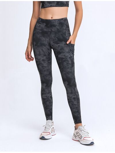 Women’s Double Take Wide Waistband Leggings with Pockets