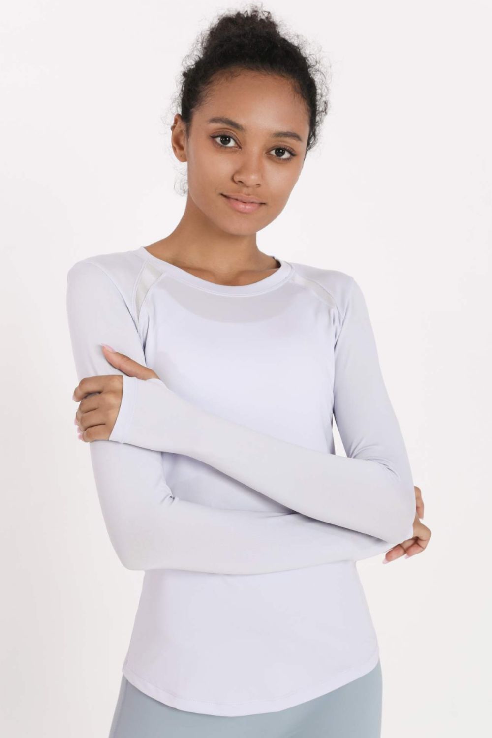 Women’s Quick-Dye Curved Hem Sports Top