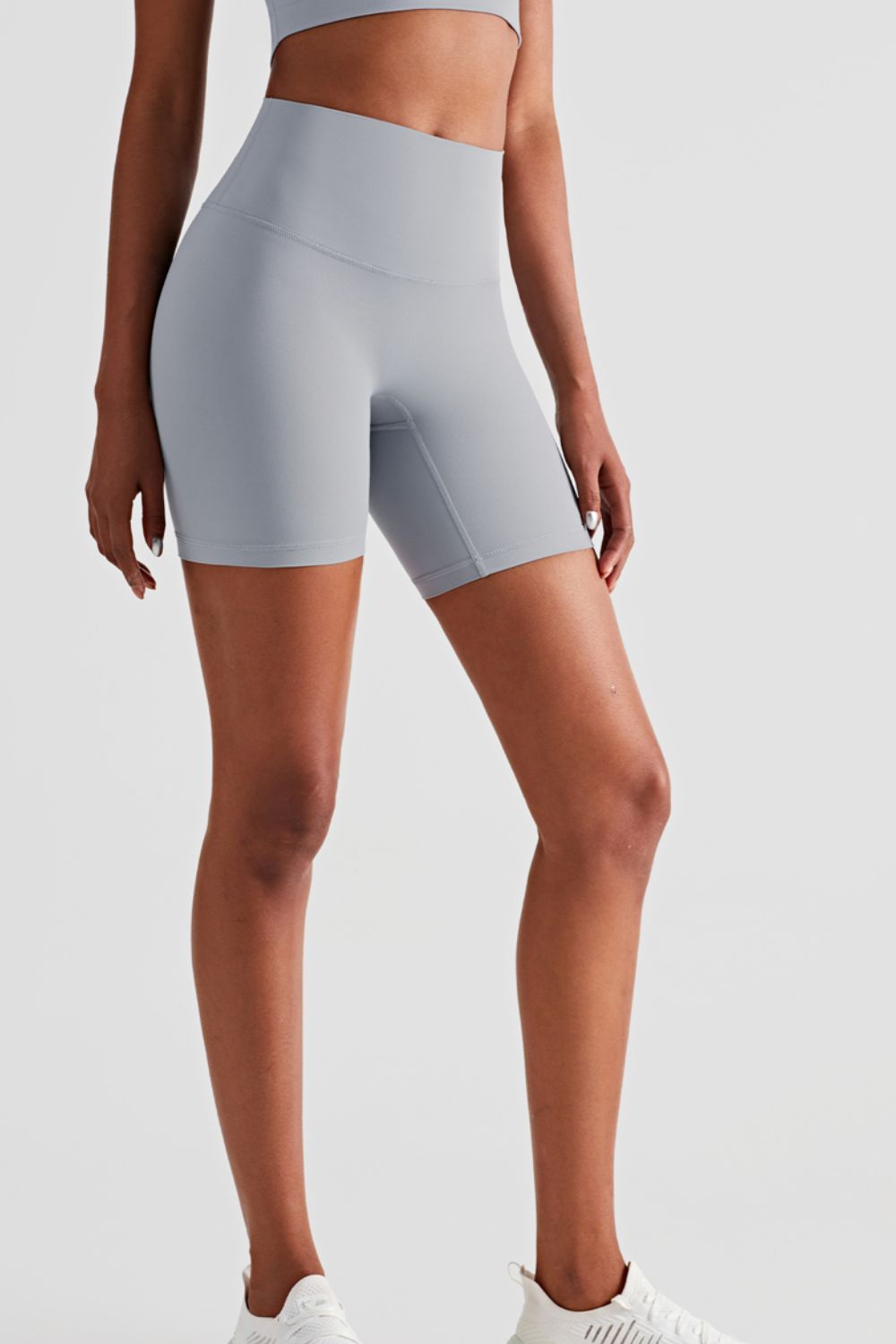 Women’s High-Rise Elastic Waistband Biker Shorts