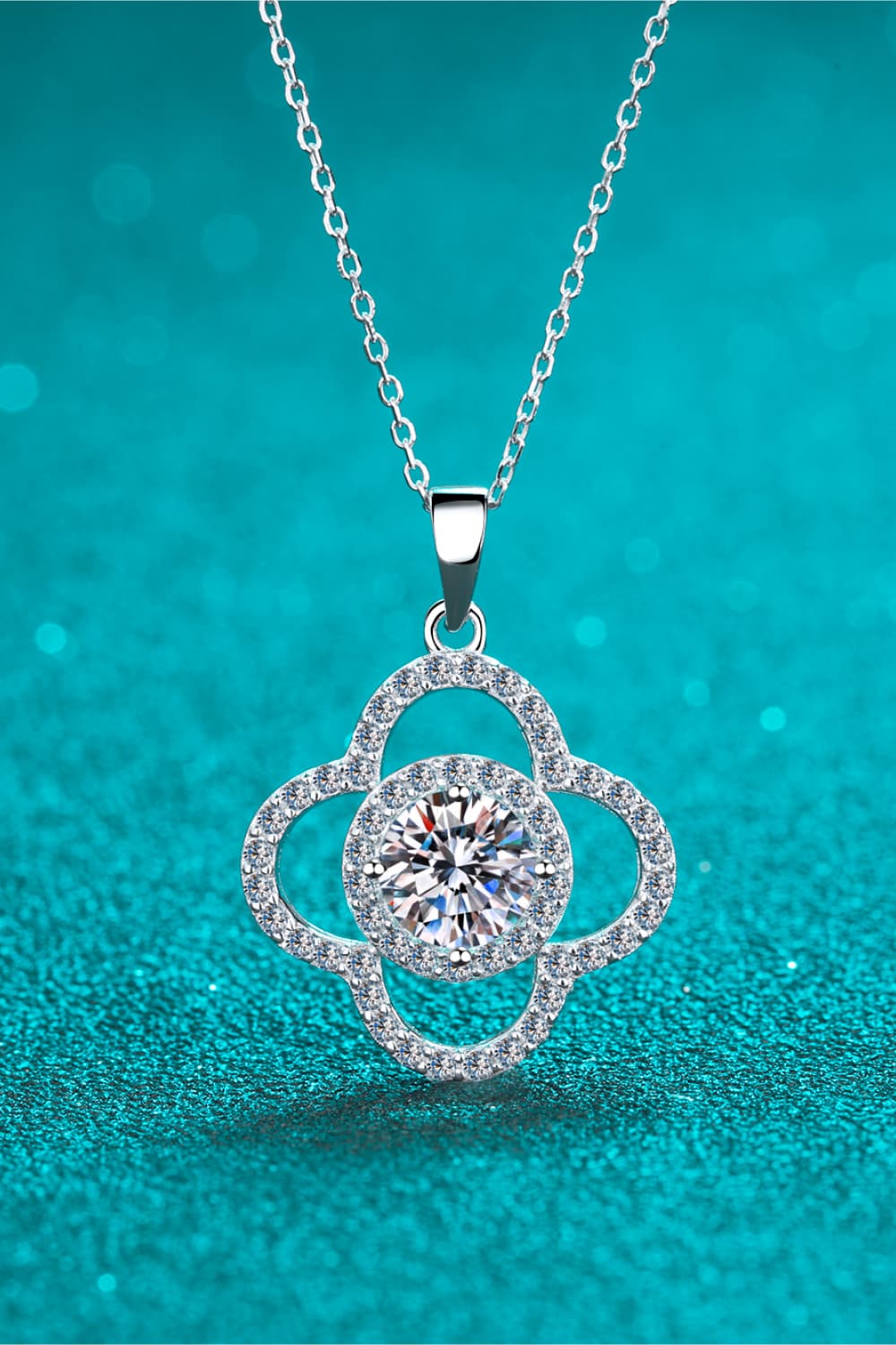 Women’s 1 Carat Moissanite 925 Sterling Silver Necklace