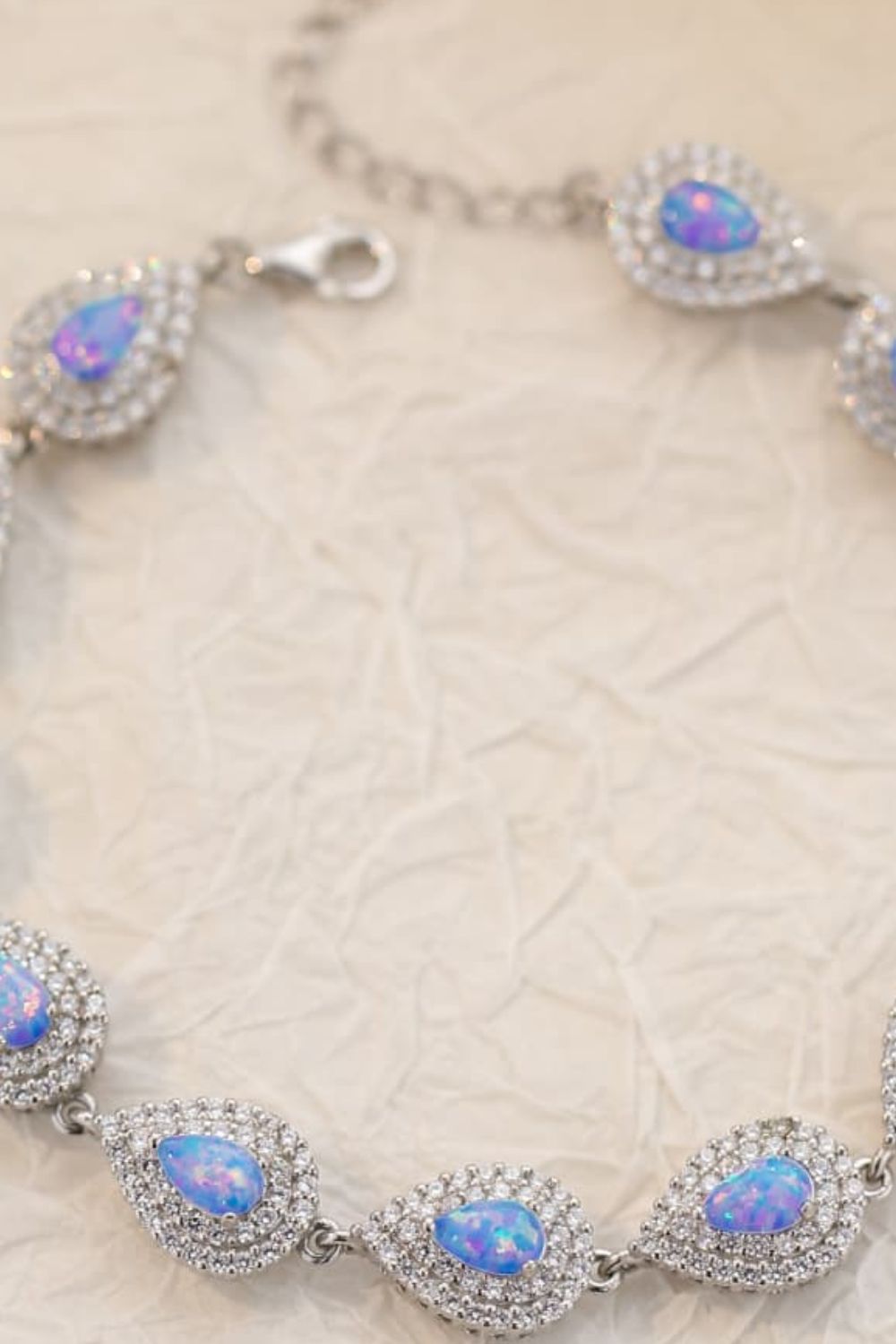 Women’s 925 Sterling Silver Opal Bracelet