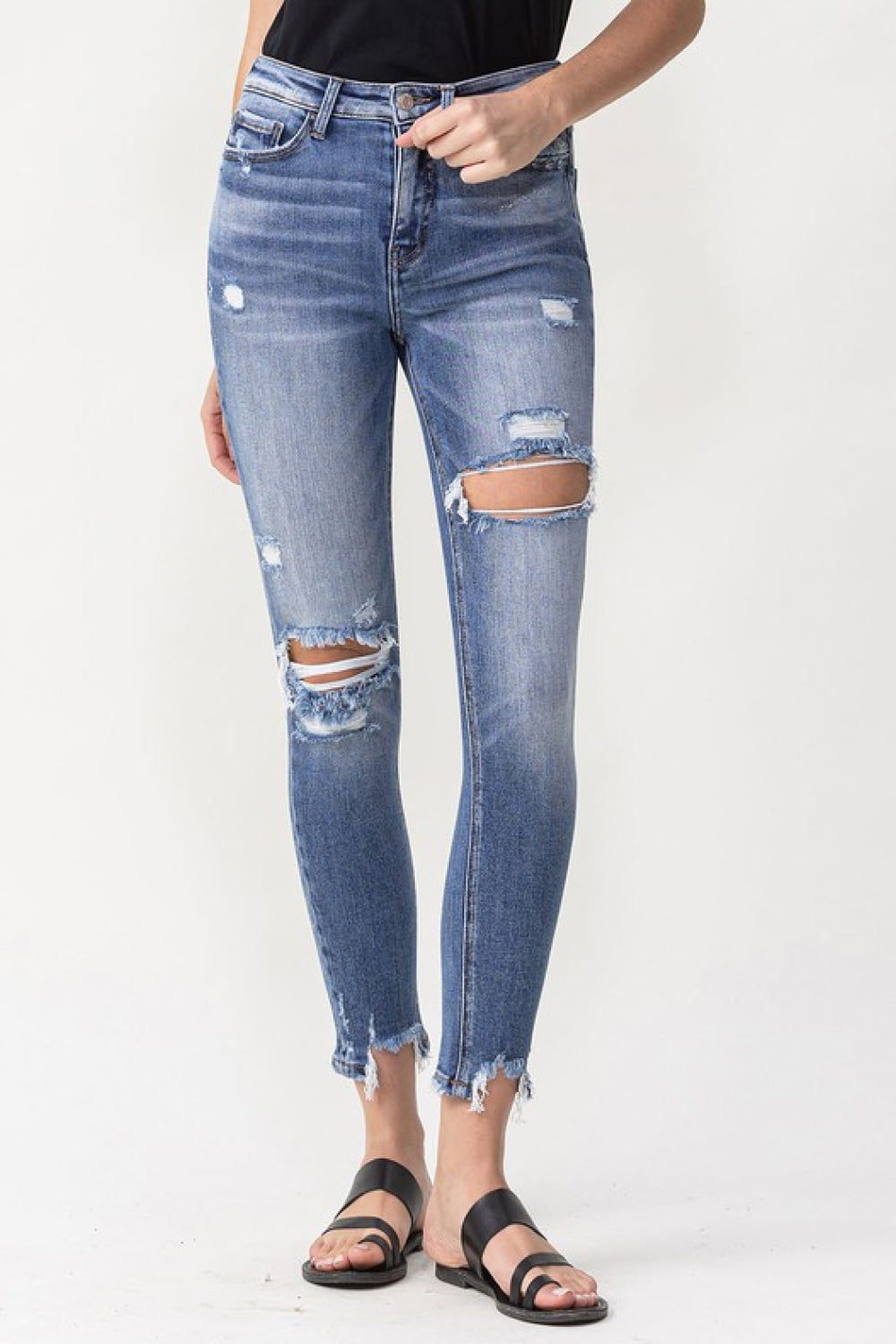 Women’s Lovervet Juliana Full Size High Rise Distressed Skinny Jeans