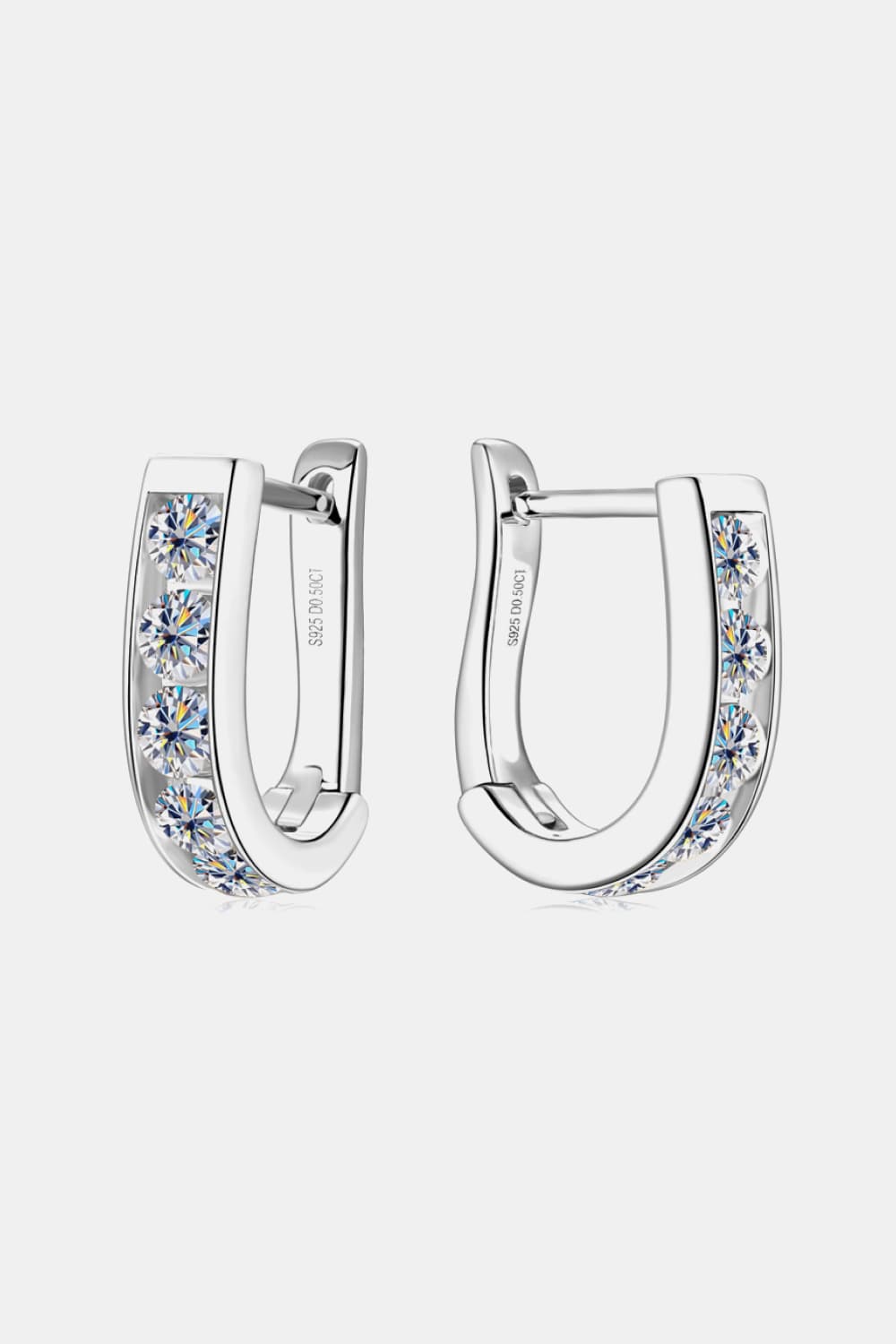 Women’s 1 Carat Moissanite 925 Sterling Silver Earrings