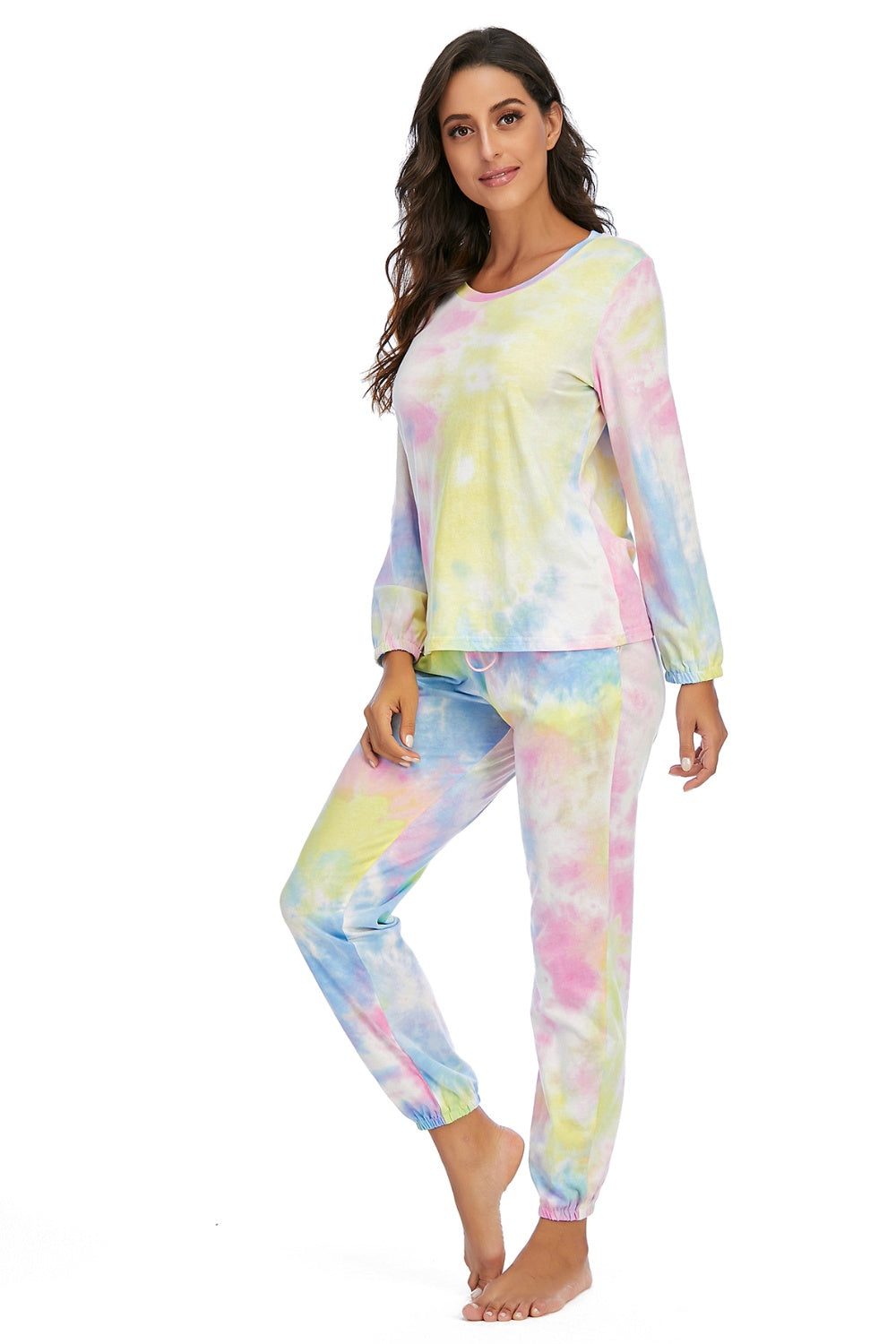 Women’s Tie-Dye Top and Drawstring Pants Lounge Set