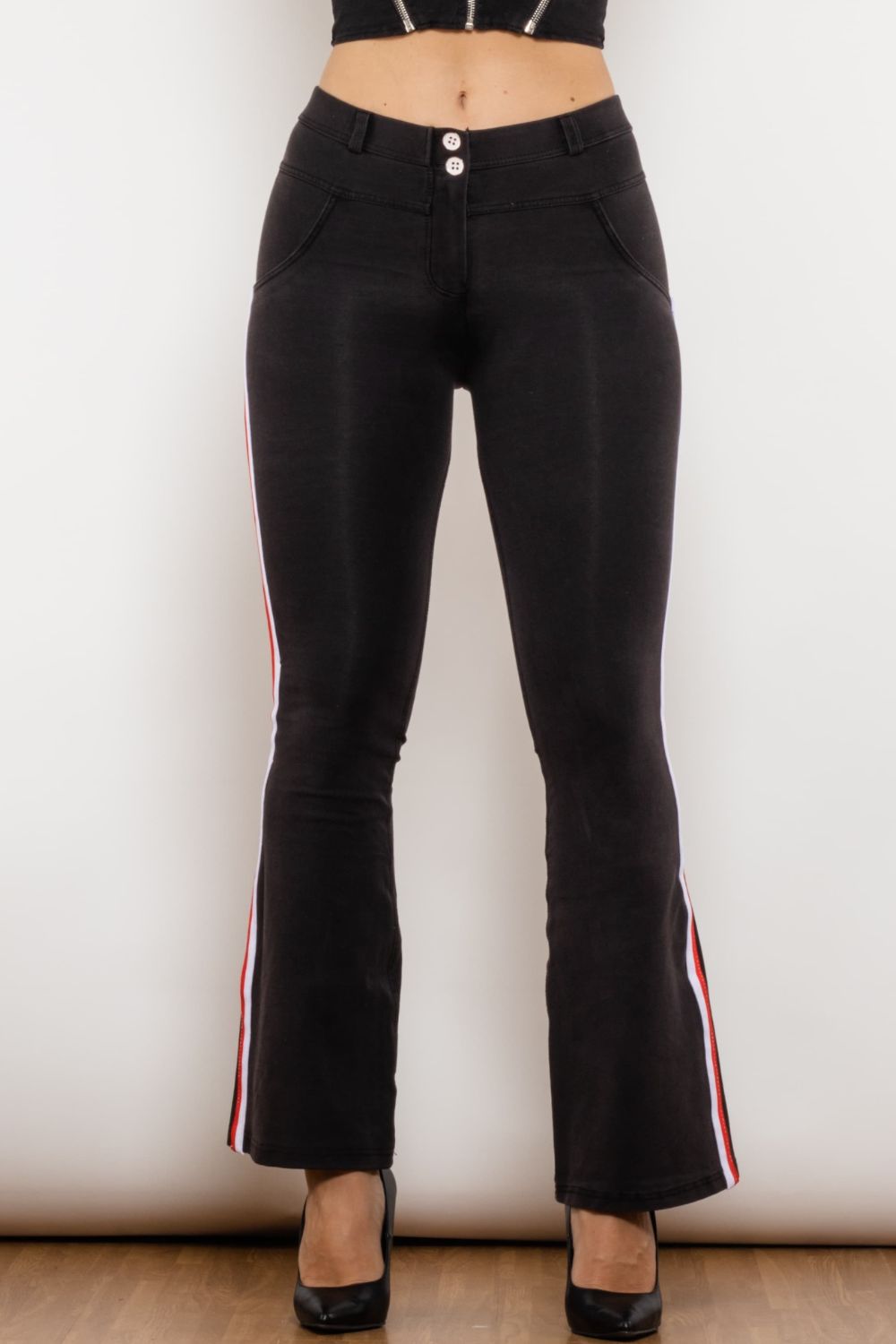 Women’s Side Stripe Contrast Bootcut Jeans