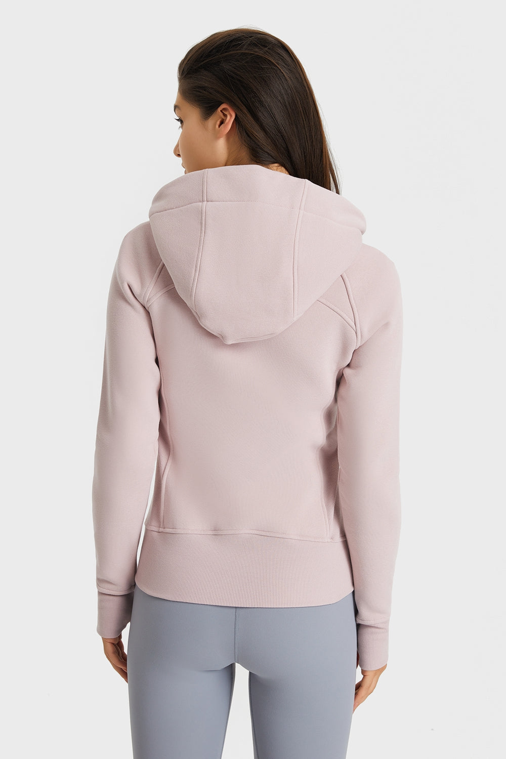 Women’s Zip Up Seam Detail Hooded Sports Jacket