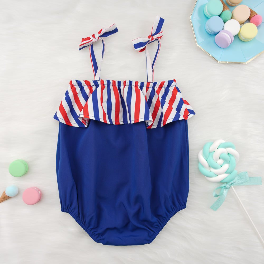 Children’s Girls Striped Bow Detail Bodysuit