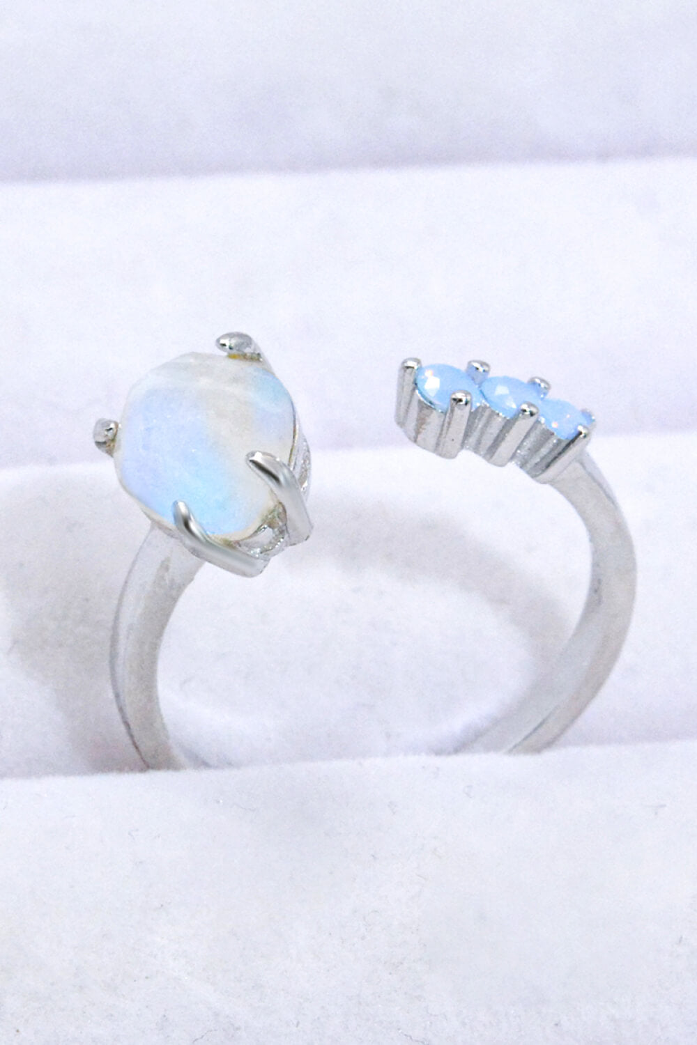 Women’s 18K Rose Gold-Plated Moonstone Open Ring