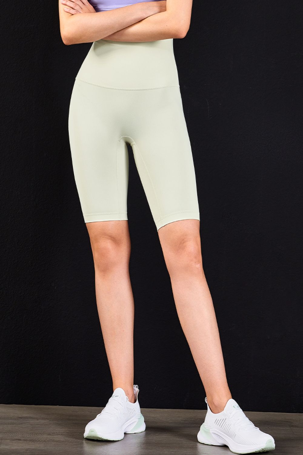 Women’s Breathable High-Rise Wide Waistband Biker Shorts